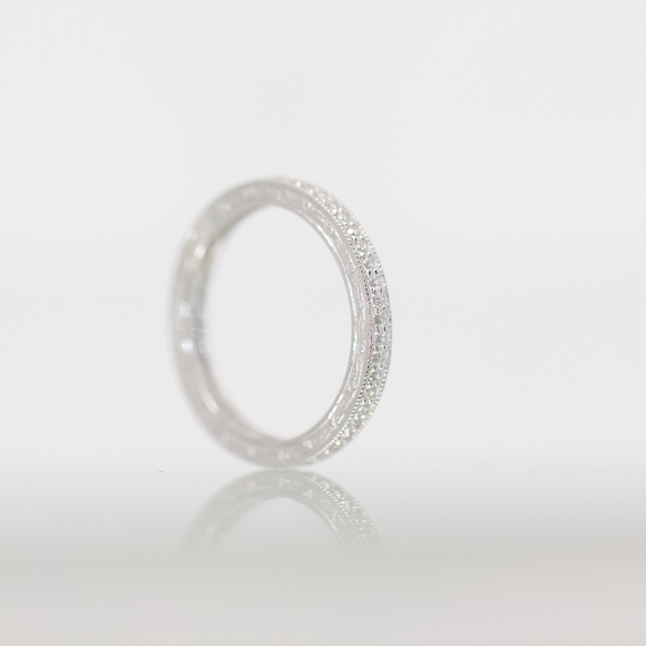 Tacori 925S Eternity Band White Topaz Ring - Picture 5 of 8